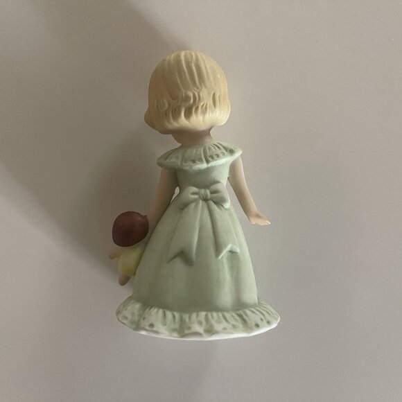 Enesco Growing Up Birthday Girls Age 3 Blonde Figurine Cake Topper 1981 Vintage - Picture 5 of 14